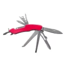 Briceag de buzunar multifunctional 12 functii, 2402E18974, Everestus, 30x101x15 mm, Otel, Aluminiu, Rosu