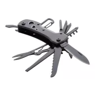   Briceag de buzunar multifunctional 13 functii, 2402E18975, Everestus, 33x93x19 mm, Otel, Aluminiu, Negru