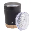 Cana termos 300 ml, 2402E18556, Everestus, ø86x116 mm, Otel, Bambus, Negru