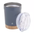 Cana termos 300 ml, 2402E18557, Everestus, ø86x116 mm, Otel, Bambus, Gri inchis