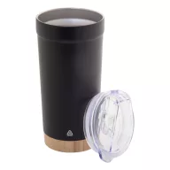   Cana termos 600 ml, 2402E18560, Everestus, ø87x180 mm, Otel, Bambus, Negru