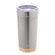   Cana termos 600 ml, 2402E18562, Everestus, ø87x180 mm, Otel, Bambus, Argintiu
