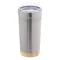 Cana termos 600 ml, 2402E18562, Everestus, ø87x180 mm, Otel, Bambus, Argintiu