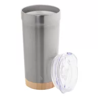   Cana termos 600 ml, 2402E18562, Everestus, ø87x180 mm, Otel, Bambus, Argintiu