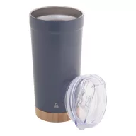   Cana termos 600 ml, 2402E18561, Everestus, ø87x180 mm, Otel, Bambus, Gri inchis