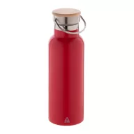  Termos 500 ml, 2402E18579, Everestus, ø70x220 mm, Otel, Bambus, Rosu