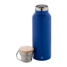 Termos 500 ml, 2402E18576, Everestus, ø70x220 mm, Otel, Bambus, Albastru
