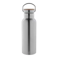   Termos 500 ml, 2402E18580, Everestus, ø70x220 mm, Otel, Bambus, Argintiu