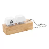   Breloc antistres, 2502E15191, Everestus, 54 x 25 x 31 mm, Bambus, ABS, Alb