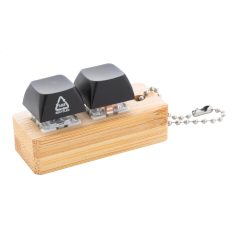   Breloc antistres, 2502E15190, Everestus, 54 x 25 x 31 mm, Bambus, ABS, Negru