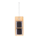 Breloc antistres, 2502E15190, Everestus, 54 x 25 x 31 mm, Bambus, ABS, Negru