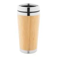   Cana termos, 500 ml, 2502E16387, Everestus, ⌀85 x 175 mm, Bambus, Otel, Natur, Argintiu