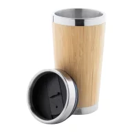   Cana termos, 500 ml, 2502E16387, Everestus, ⌀85 x 175 mm, Bambus, Otel, Natur, Argintiu