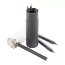 Set 6 creioane, 2502E14411, Everestus, ⌀27 x 102 mm, Lemn, Negru