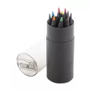Set 12 creioane, 2502E14410, Everestus, ⌀35 x 103 mm, Lemn, Negru