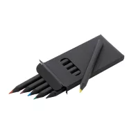   Set 6 creioane, 2502E14403, Everestus, 45 x 90 x 9 mm, Lemn, Negru