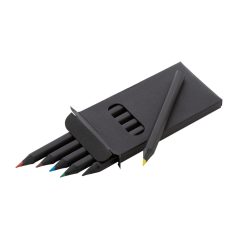   Set 6 creioane, 2502E14403, Everestus, 45 x 90 x 9 mm, Lemn, Negru
