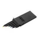 Set 6 creioane, 2502E14403, Everestus, 45 x 90 x 9 mm, Lemn, Negru