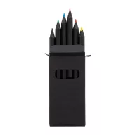   Set 6 creioane, 2502E14403, Everestus, 45 x 90 x 9 mm, Lemn, Negru