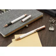   Set 2 instrumente de scris, 2509E17890, Everestus, 170x40x20 mm, Aluminiu, Alb
