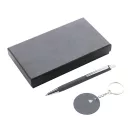 Set instrumente de scris, 2502E15864, Everestus, 95 x 170 x 28 mm, Aluminiu, Gri dark