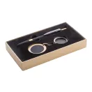 Set instrumente de scris, 2502E15869, Everestus, 95 x 170 x 28 mm, Aluminiu, Negru