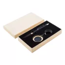 Set instrumente de scris, 2502E15869, Everestus, 95 x 170 x 28 mm, Aluminiu, Negru