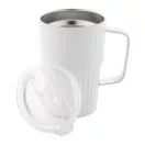 Cana termos, 470 ml, 2502E16374, Everestus, ⌀86 x 130 mm, Otel, ABS, Alb