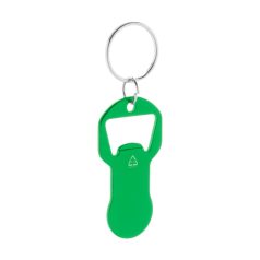   Breloc cu desfacator, 2502E15091, Everestus, 31 x 61 x 2 mm, Aluminiu, Verde