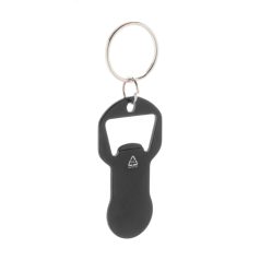   Breloc cu desfacator, 2502E15089, Everestus, 31 x 61 x 2 mm, Aluminiu, Negru