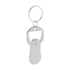   Breloc cu desfacator, 2502E15094, Everestus, 31 x 61 x 2 mm, Aluminiu, Argintiu