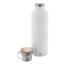 Termos 750 ml, 2509E17867, Everestus, Ø75x260 mm, Otel, Bambus, Alb