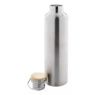   Termos 1000 ml, 2509E17868, Everestus, Ø80x320 mm, Otel, Bambus, Argintiu