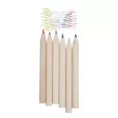 Set 6 creioane, 45×90×9 mm, Everestus, 20FEB3907, Lemn, Natur