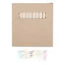 Set 12 creioane, 90×90×9 mm, Everestus, 20FEB3916, Lemn, Natur