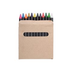   Set 12 creioane, 100×90×9 mm, Everestus, 20FEB3920, Hartie, Negru, Bej