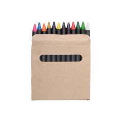   Set 12 creioane, 100×90×9 mm, Everestus, 20FEB3920, Hartie, Negru, Bej