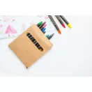 Set 12 creioane, 100×90×9 mm, Everestus, 20FEB3920, Hartie, Negru, Bej