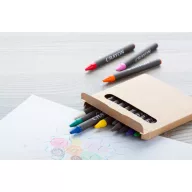   Set 12 creioane, 100×90×9 mm, Everestus, 20FEB3920, Hartie, Negru, Bej