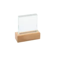   Trofeu 2402E18389, Everestus, 100x108x40 mm, Sticla, Lemn, Natur