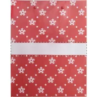   Punga mare de cadou cu design de Craciun, 2401E17644, Everestus, 260x330x120 mm, Hartie, Rosu, Alb