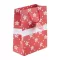 Punga mica de cadou cu design de Craciun, 2401E17645, Everestus, 170x230x90 mm, Hartie, Rosu, Alb