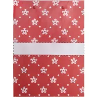   Punga mica de cadou cu design de Craciun, 2401E17645, Everestus, 170x230x90 mm, Hartie, Rosu, Alb