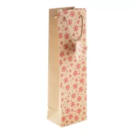   Punga pentru o sticla de vin, 2401E17525, Everestus, 100x350x80 mm, Hartie, Natur, Rosu