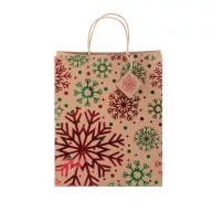   Punga mare de cadou cu design de Craciun, 2401E17656, Everestus, 265x330x135 mm, Hartie, Multicolor