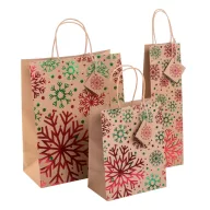   Punga mare de cadou cu design de Craciun, 2401E17656, Everestus, 265x330x135 mm, Hartie, Multicolor
