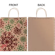   Punga mare de cadou cu design de Craciun, 2401E17656, Everestus, 265x330x135 mm, Hartie, Multicolor