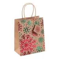   Punga mica de cadou cu design de Craciun, 2401E17657, Everestus, 180x230x105 mm, Hartie, Multicolor