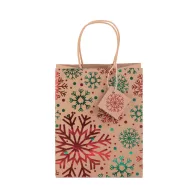   Punga mica de cadou cu design de Craciun, 2401E17657, Everestus, 180x230x105 mm, Hartie, Multicolor