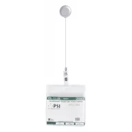   Pass holder, ø30×15 mm, Everestus, 20FEB3376, Plastic, Argintiu